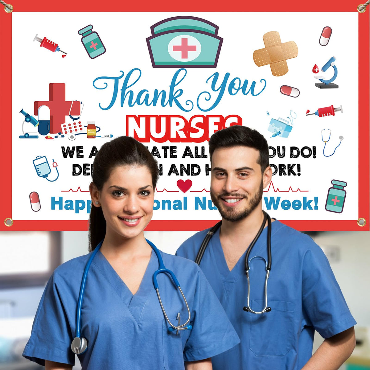 Jailee Nurses Banner photo backdrop for memorable nurse celebrations.