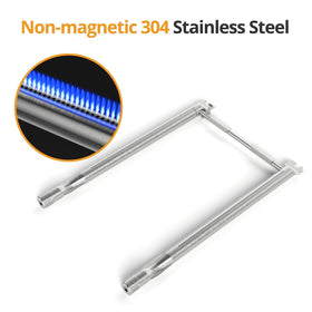 Jakivew stainless steel burner tubes resist corrosion for lasting grilling.