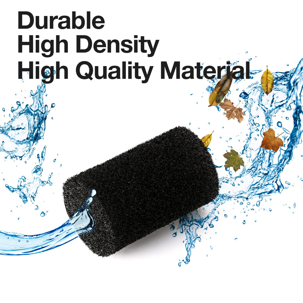 JamBer durable polyurethane foam withstands pool use for consistent scrubbing.