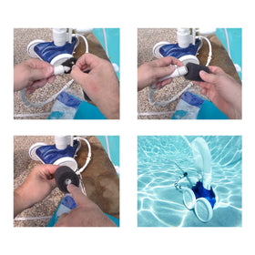 JamBer pre-filter sponge captures larger debris, reducing sediment buildup.