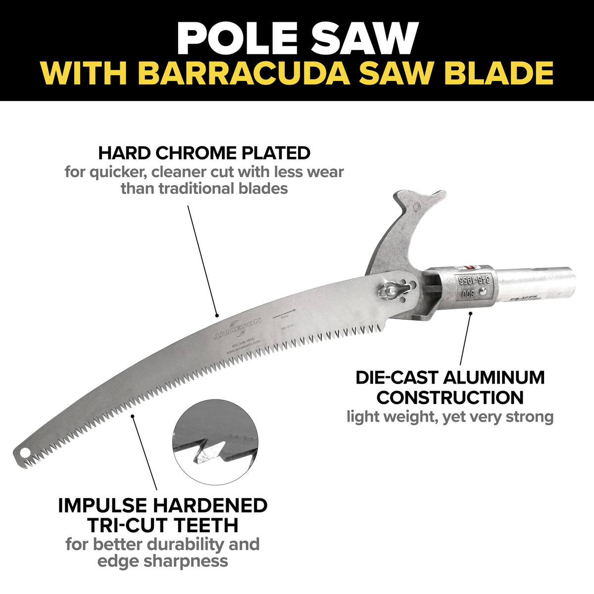 Jameson PS-3FPS1 13-inch Barracuda blade for smooth, clean trims