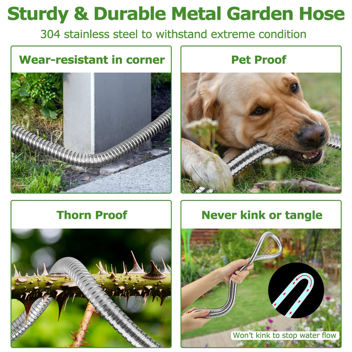 JAMIEWIN 10-function spray nozzle provides variety for garden and pet cleaning.