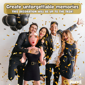 JANOKE inflatable display figure enhances group photos at celebrations and parties.