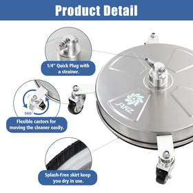 JANZ dual-nozzle system expands coverage and speeds cleaning.