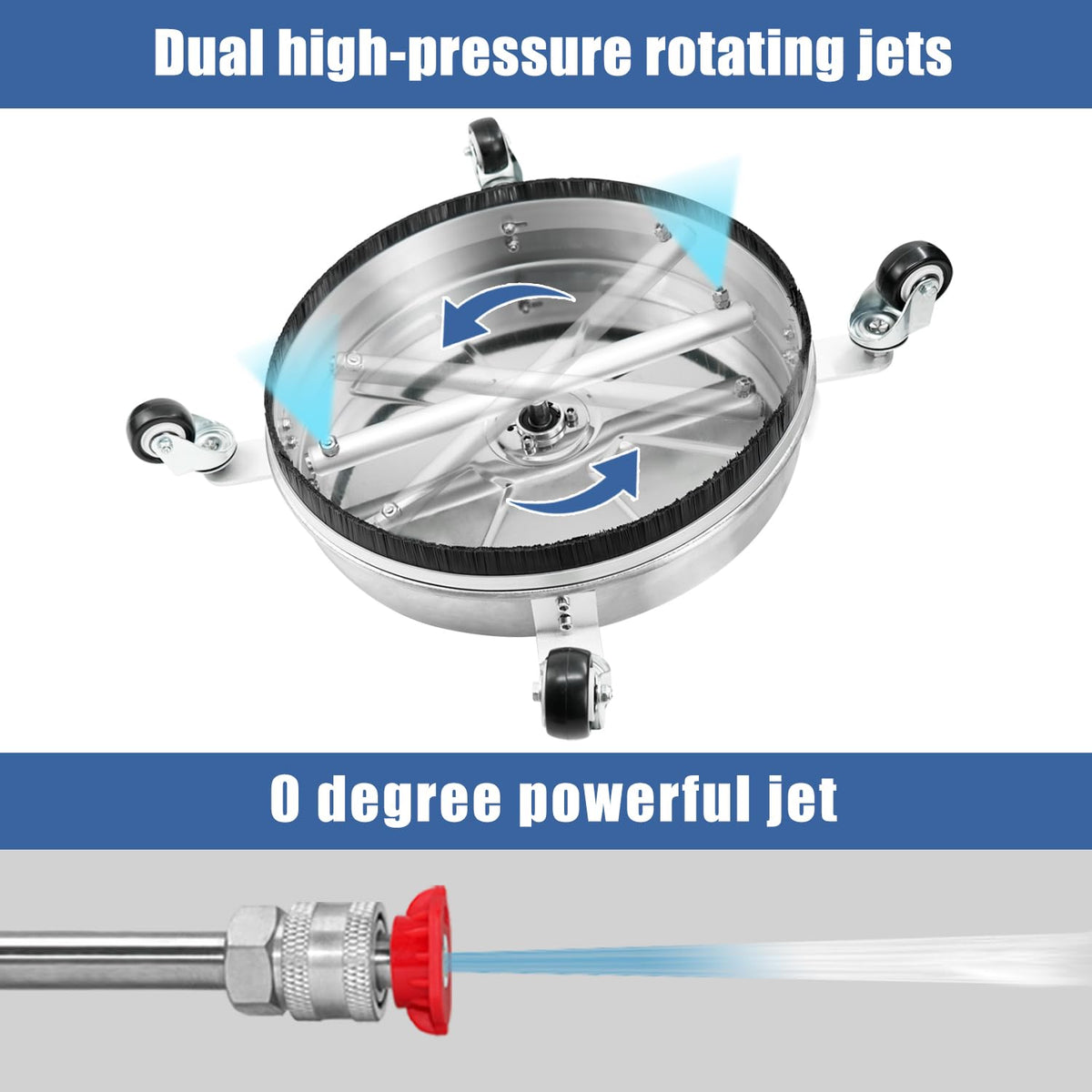 JANZ four-wheeled base gains smooth maneuverability on rough surfaces.
