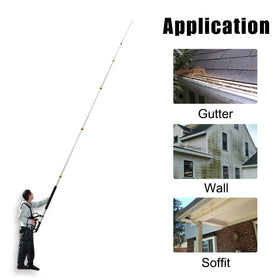 Pivoting coupler enables angle adjustment during exterior cleaning
