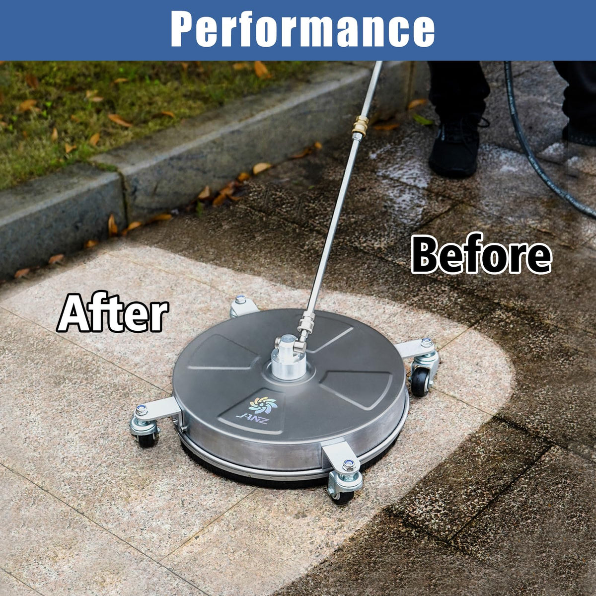 JANZ 1/4-inch quick plug simplifies attachment to pressure wands.