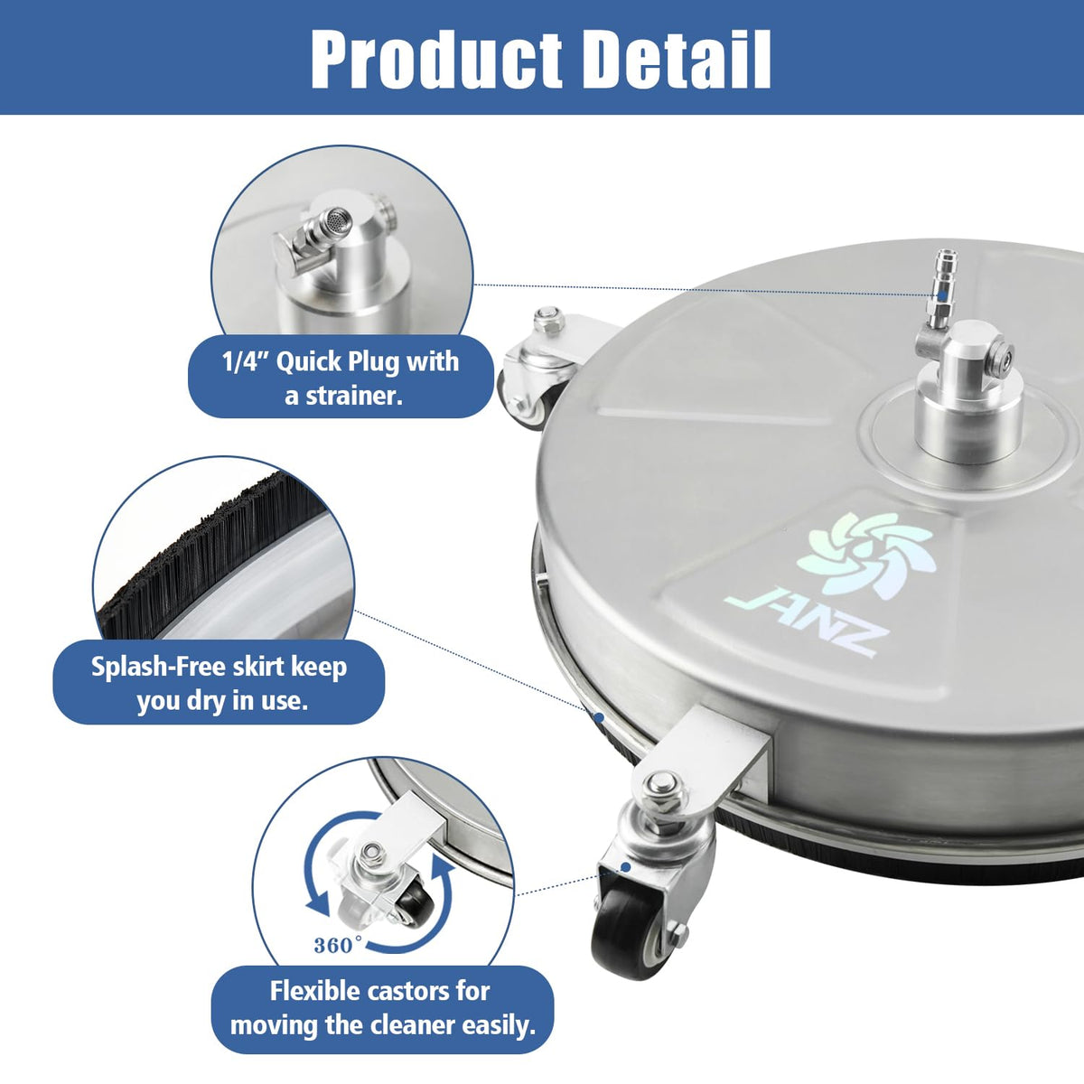 JANZ stainless steel housing for long-lasting performance
