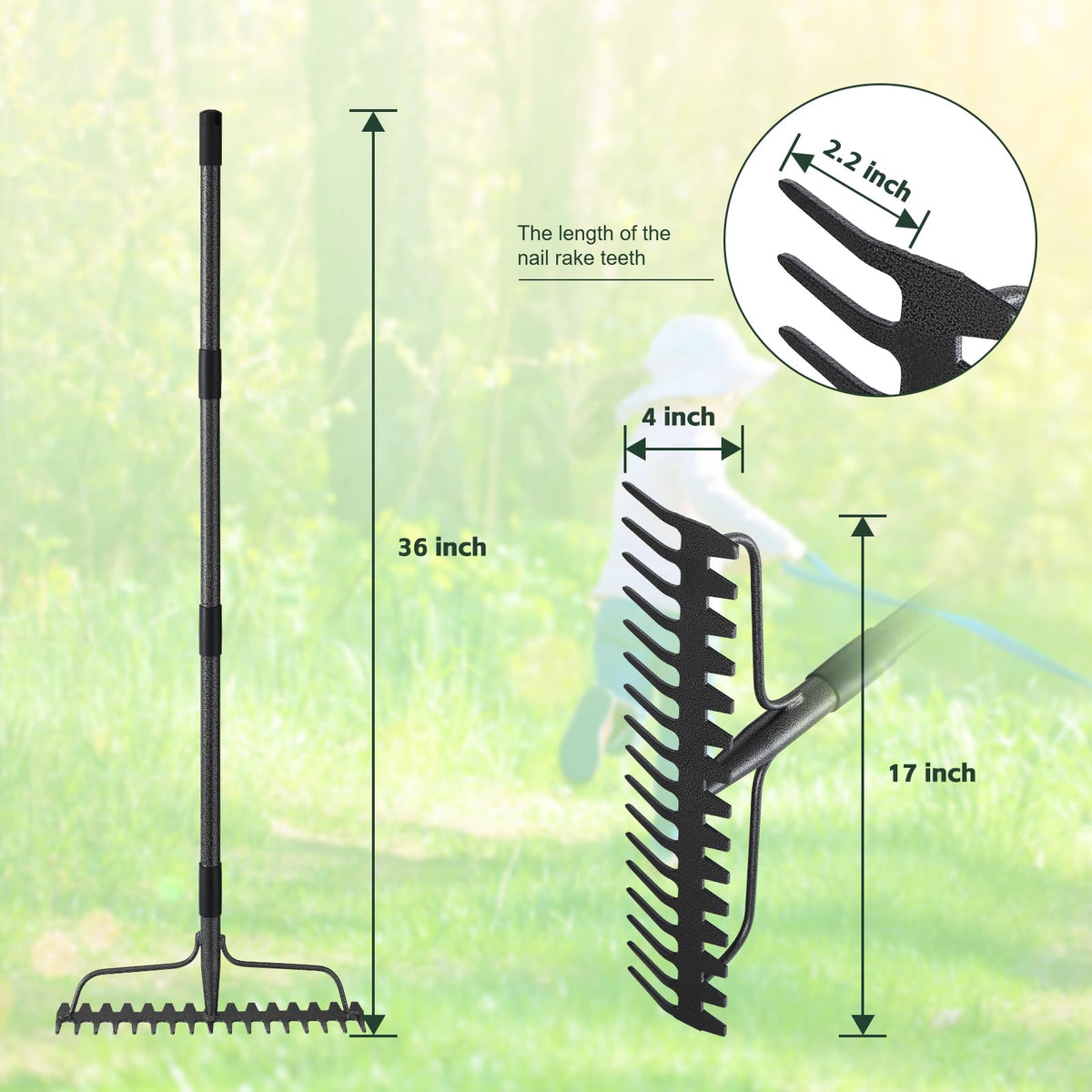 JAOTREL adjustable handle provides comfortable, customizable reach