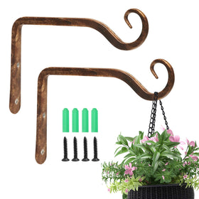 Jardin 2 Pack 6 Inch Wall Hook in decorative metal for indoor or outdoor use.