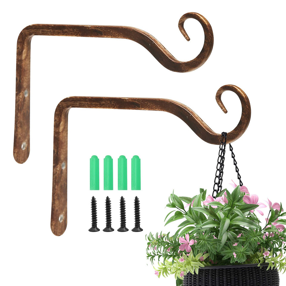 Jardin 2 Pack 6 Inch Wall Hook in decorative metal for indoor or outdoor use.