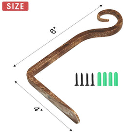 Jardin plant hanger wall hook 6-inch adds rustic charm while organizing planters.
