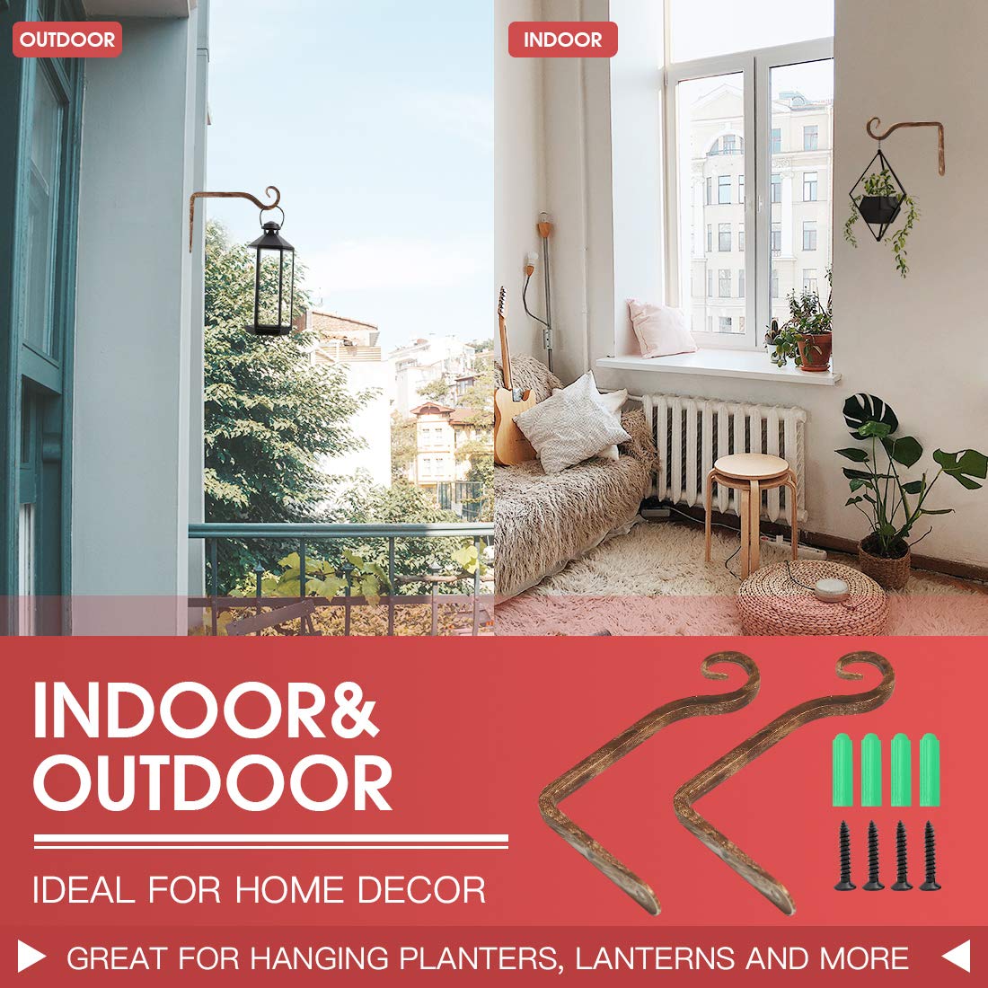 Jardin wind chimes hook keeps lightweight outdoor accents secure and stylish.