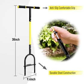 Jardineer aerator is ideal before overseeding or nutrient application for better soil receptivity.