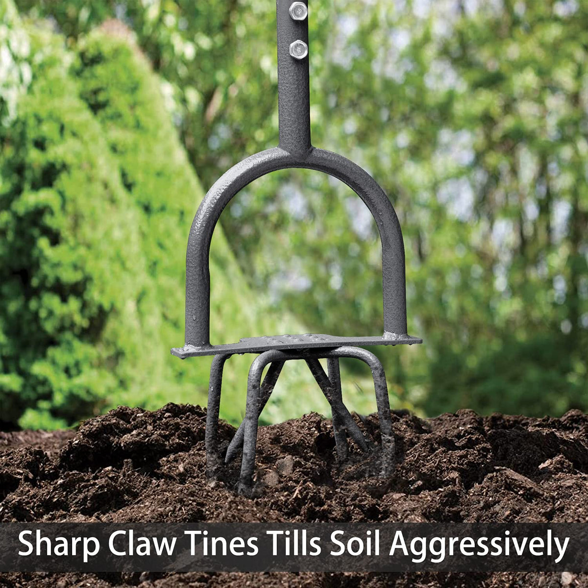 Jardineer arrow sharp tines for fast, efficient soil cultivation