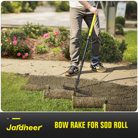 Jardineer Bow Rake multi-purpose tool for gravel and leaves.
