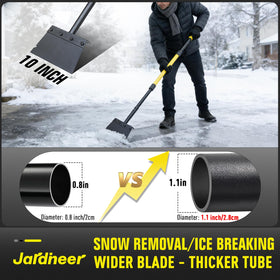 Jardineer shovel edging tool carves precise garden bed lines and controls weed growth.