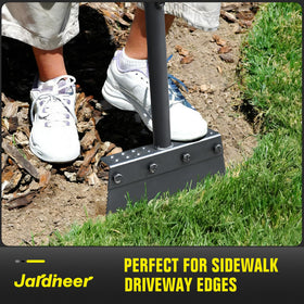 Jardineer flat shovel shown as a versatile multi-purpose tool for cleaning and scraping tasks.
