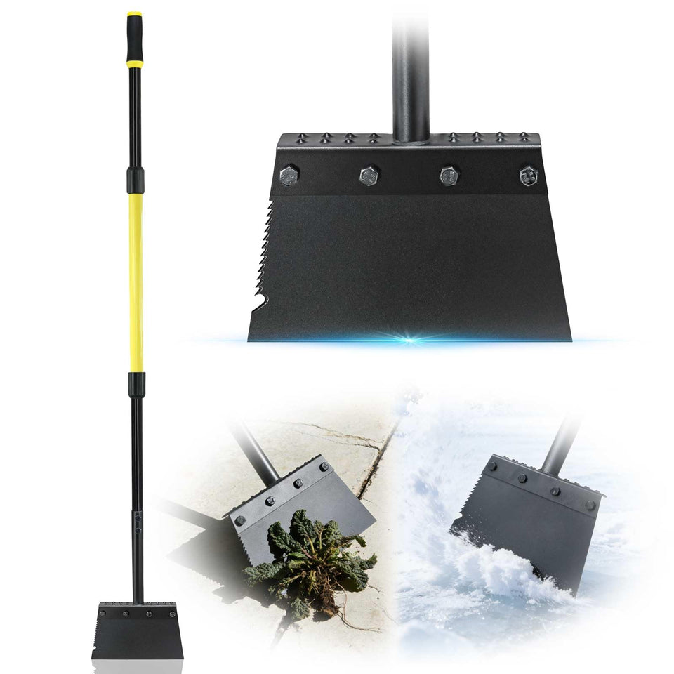 Jardineer Garden Flat Shovel with quenched steel blade for tough yard work and ice breaking.
