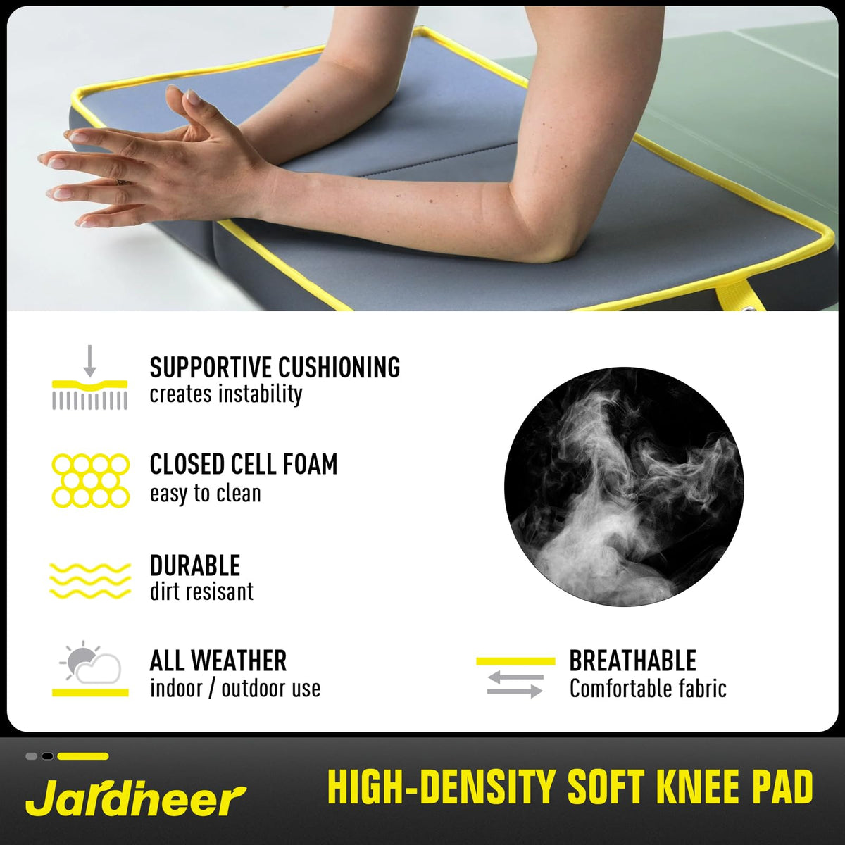 Jardineer kneeling pad doubles as a soft surface for exercise