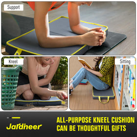 Jardineer kneeling pad folded for compact storage in a bag