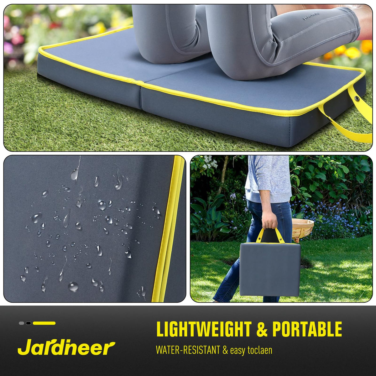 Jardineer kneeling pad with extra thick foam for knee relief