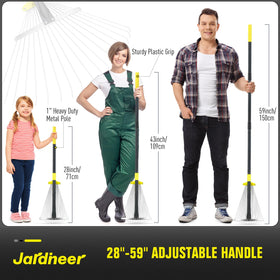 Jardineer rake showing the non-slip TPR grip for comfortable use