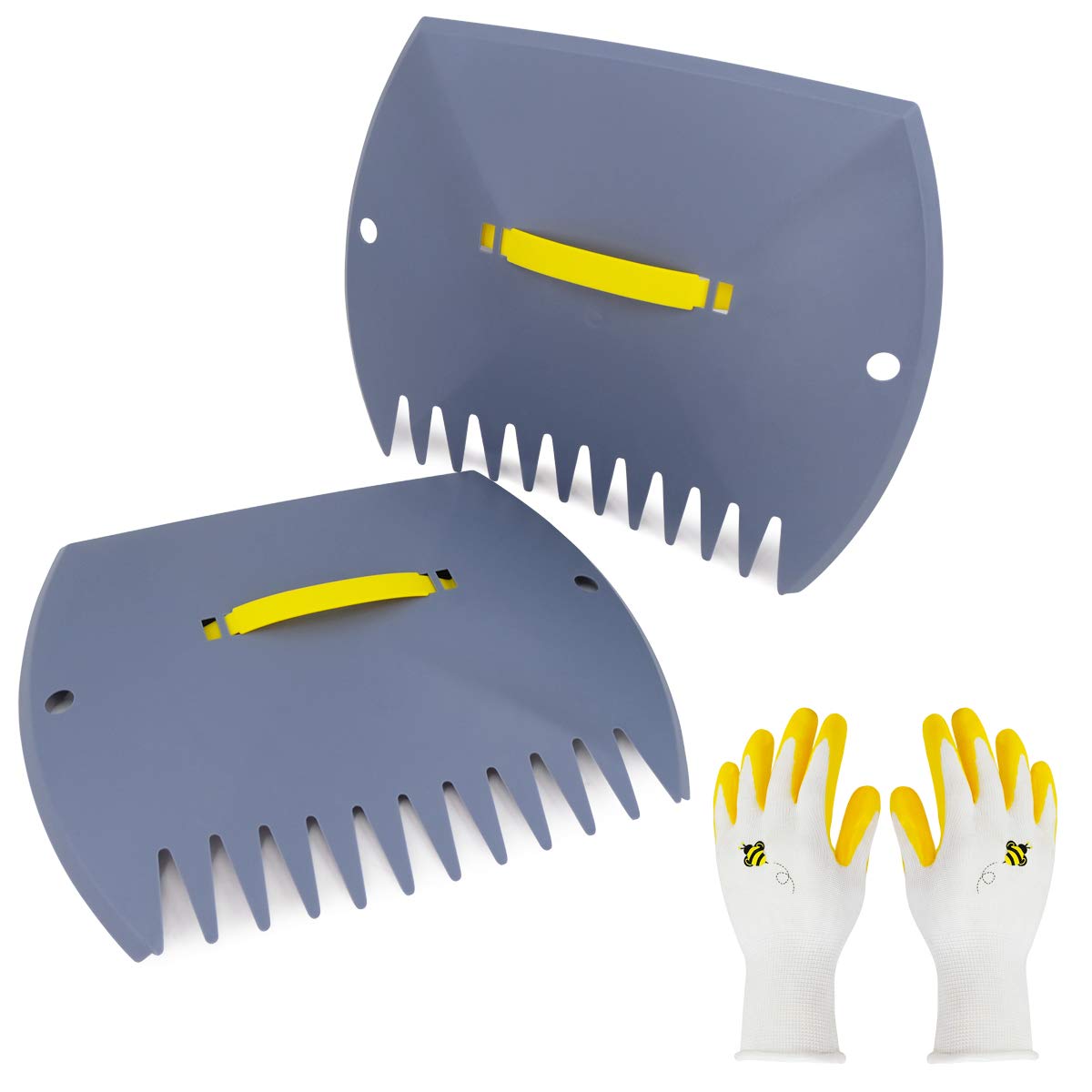 Jardineer leaf scoops and claws ready for leaf collection and debris pickup.