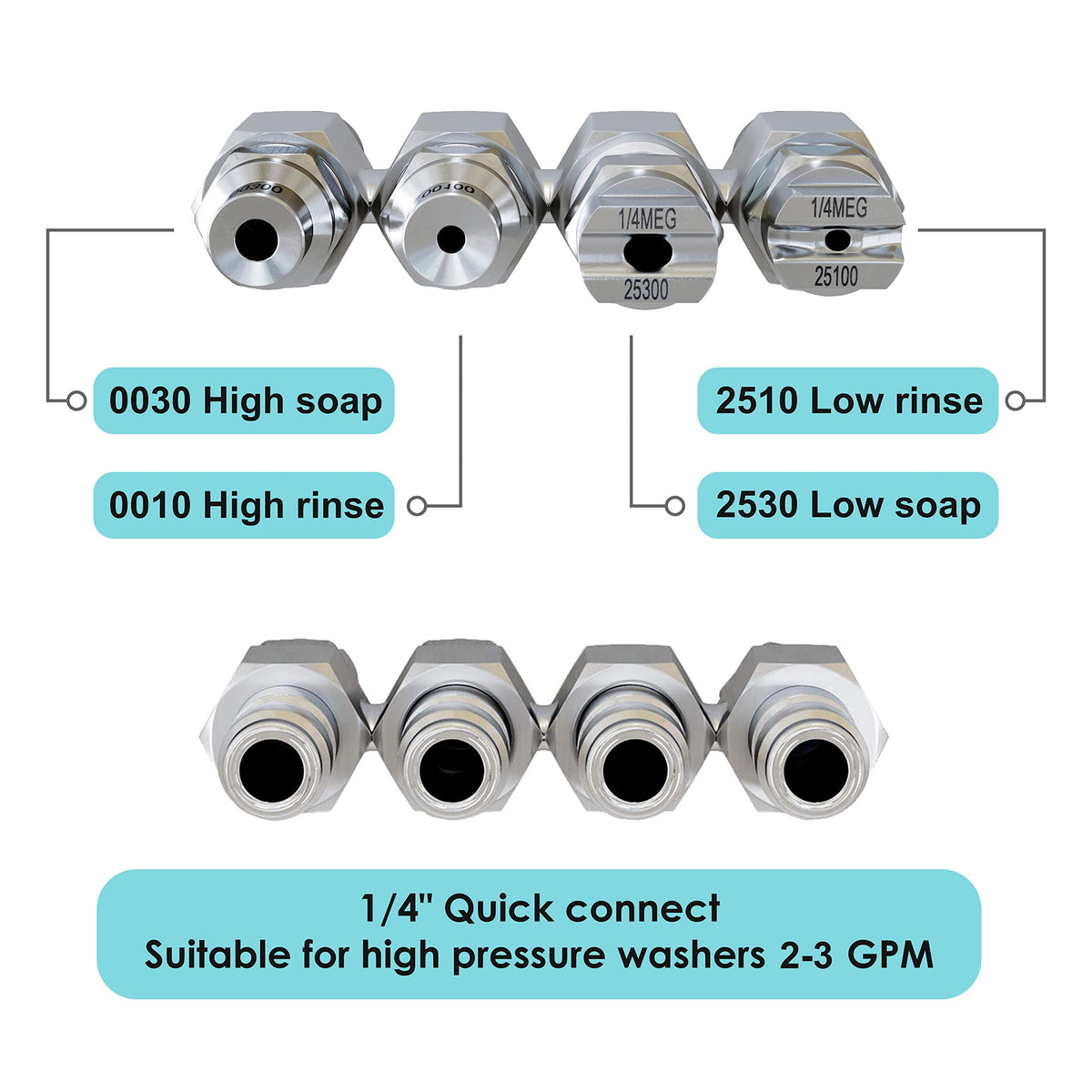 Jariko Jrod nozzle 0030 0-degree jet for aggressive surface cleaning.