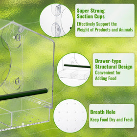 Crystal-clear acrylic viewing panel on the Jarkyfine feeder