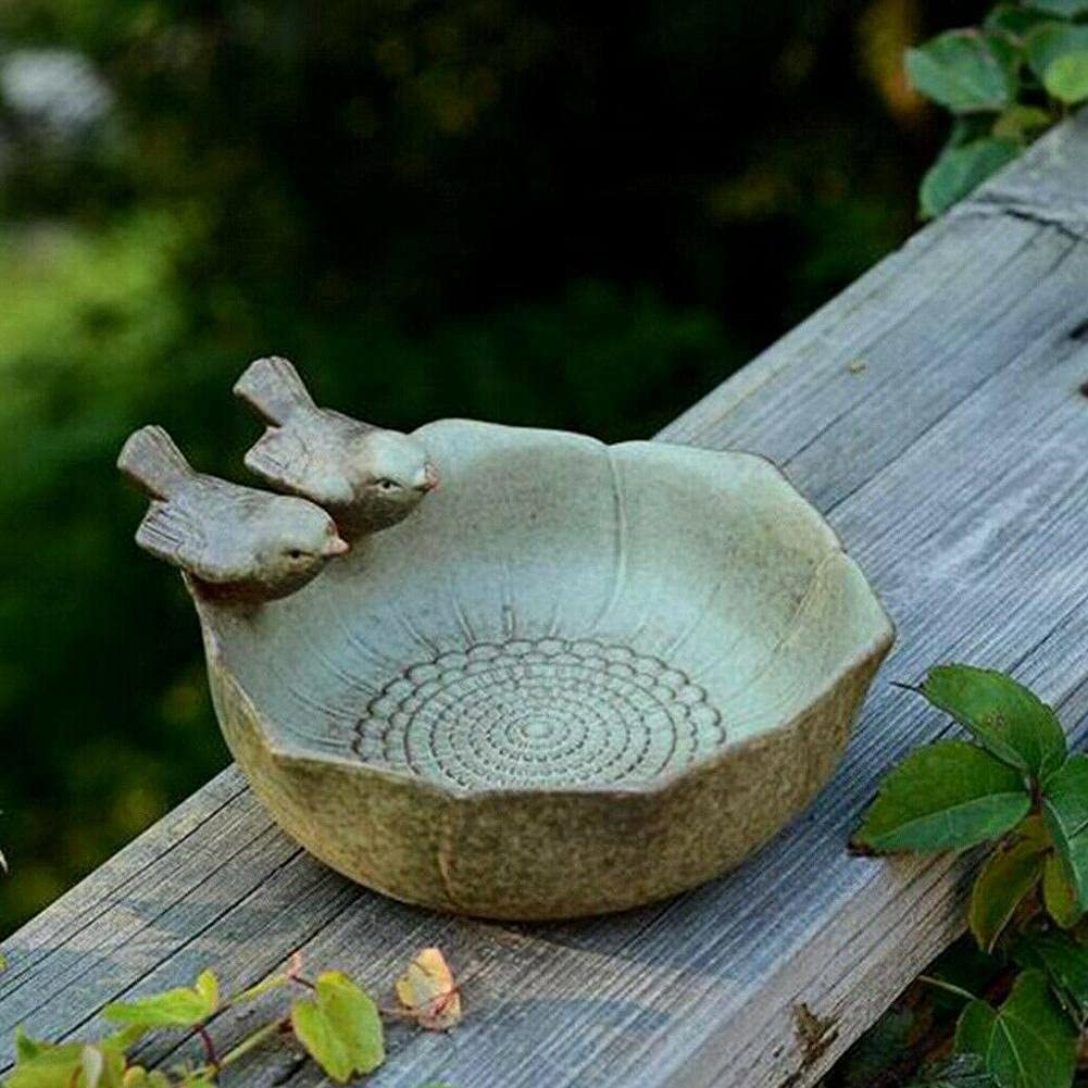 JARPSIRY birdbath enhances garden decor and wildlife viewing.