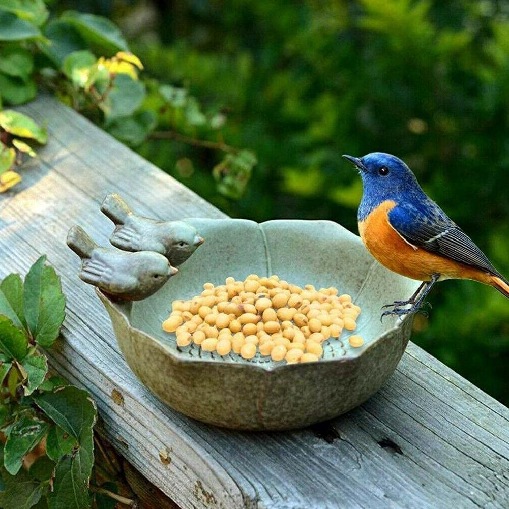 JARPSIRY weather-resistant outdoor bird bath withstands frost.