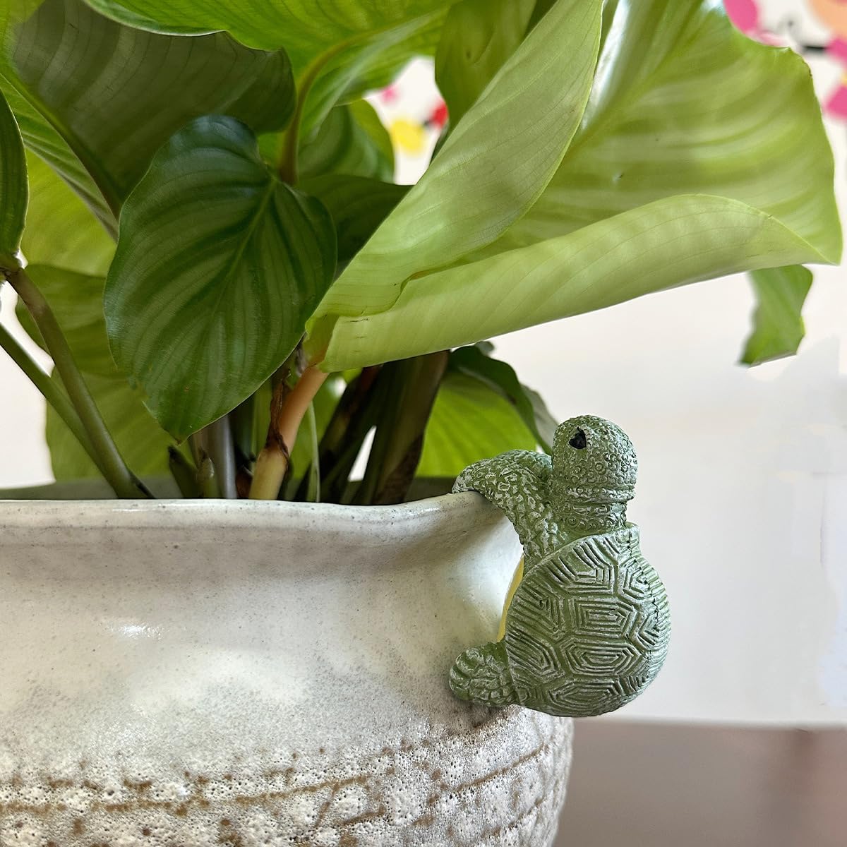 Jarpsiry flower pot hugger tortoise elevates patios with whimsy