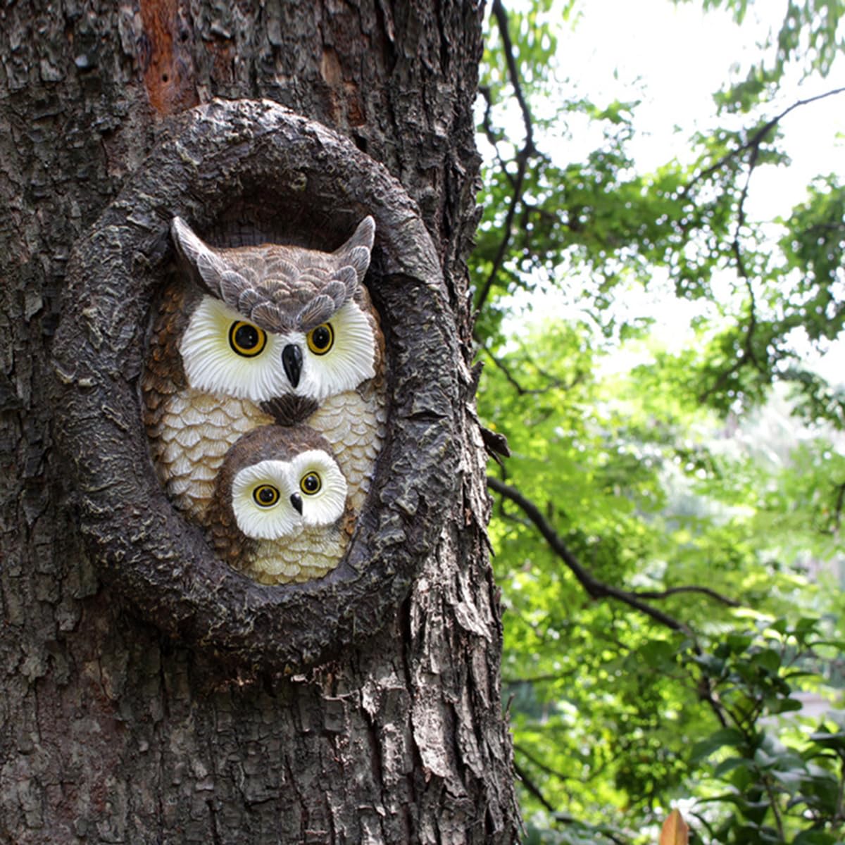 JARPSIRY resin owl garden statue withstands weather while staying vibrant.
