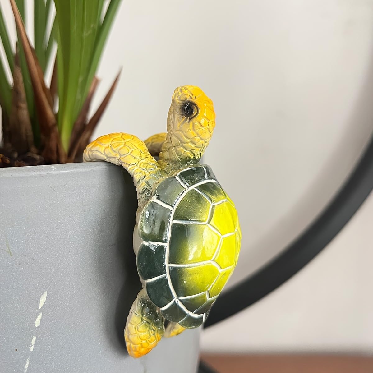 JARPSIRY tortoise plant pot decorator fits small succulents and herbs