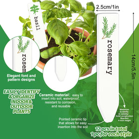 JarThenaAMCS ceramic herb label chives style for easy herb tracking.