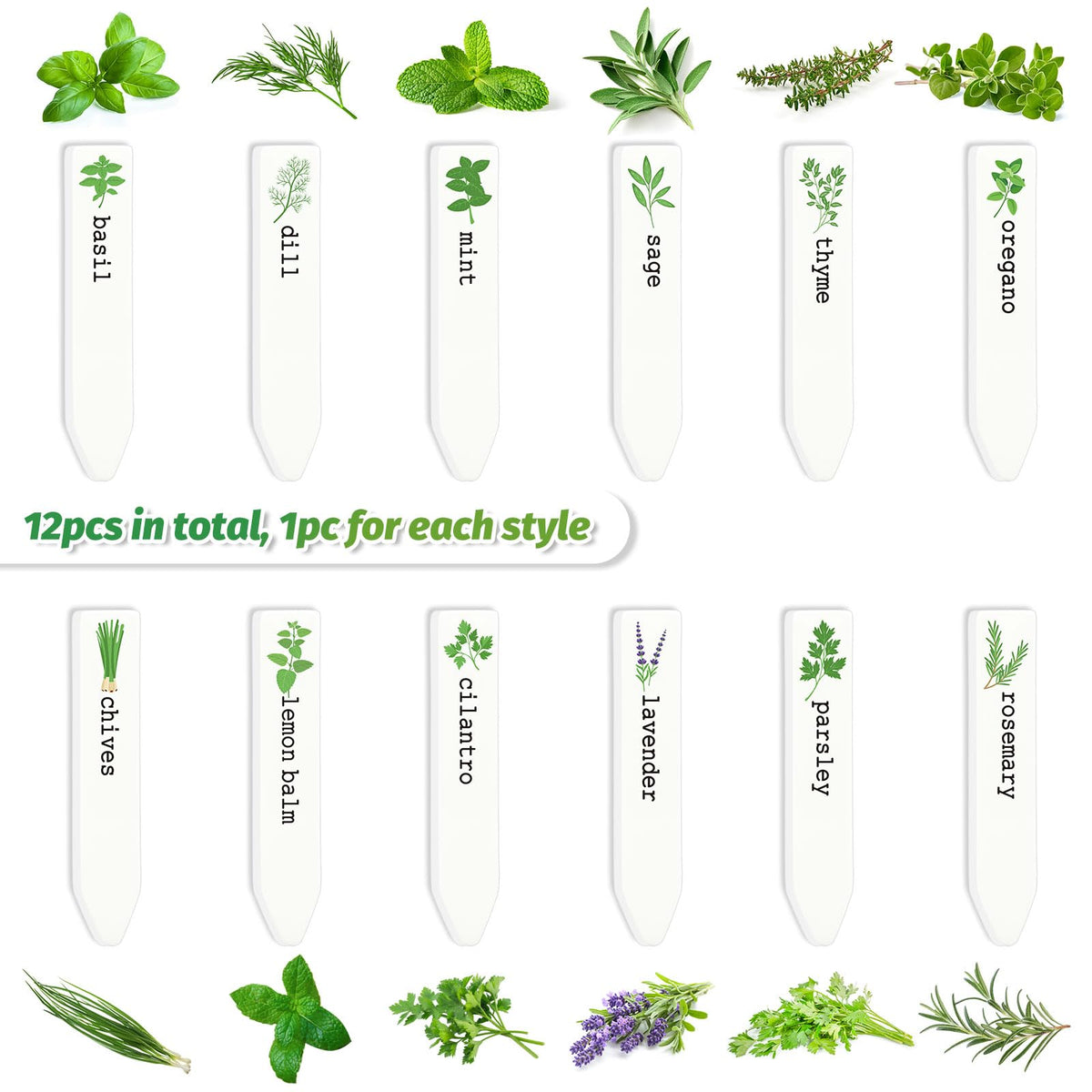 JarThenaAMCS ceramic herb label cilantro style marks herbs neatly.