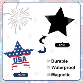 JarThenaAMCS star and stripe magnets for metal surfaces like a garage door