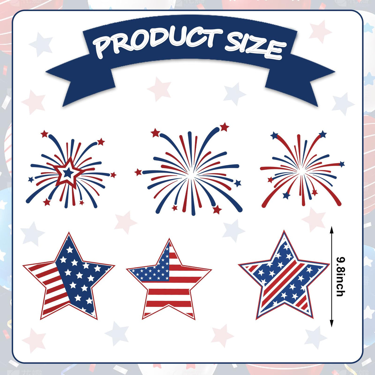 JarThenaAMCS USA flag fireworks magnets, perfect for Independence Day displays