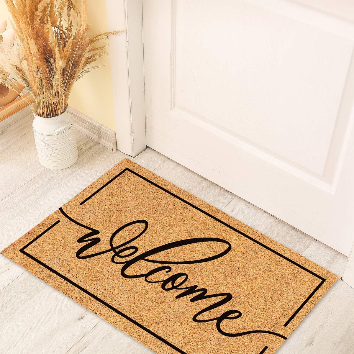 JarThenaAMCS Welcome Mat demonstrates dirt scraping action during busy mornings.
