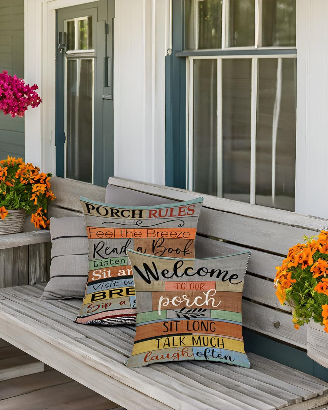 Jartinle pillow cover features invisible zipper for easy insert and neat appearance.