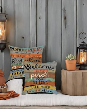 Jartinle outdoor linen pillow cover offers water and fade resistance for patios.