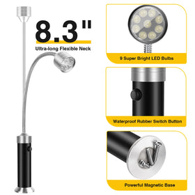 Jasee grill light with 360-degree neck for precise lighting