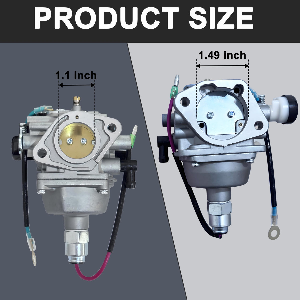JAVENYIMAN carburetor kit labels displaying compatibility with Kohler Courage models