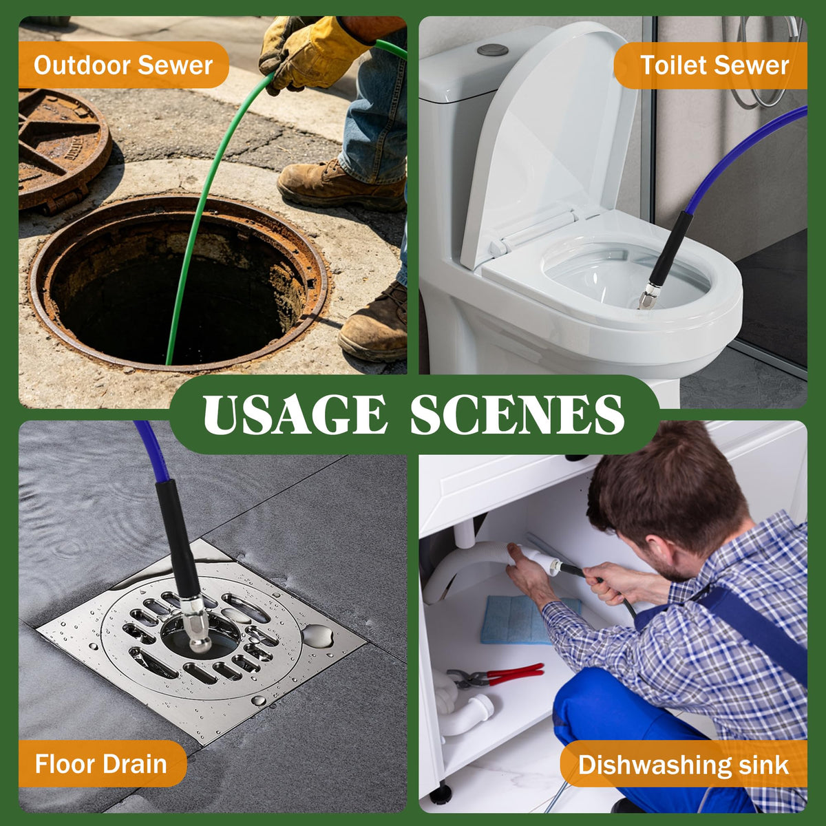 Javneo drain cleaning kit offers versatile solutions for drains, sewers, and hoses.