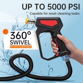 Javneo short gun with five nozzle tips for versatile cleaning options