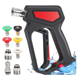 Javneo pressure-washer short gun with 360° swivel for tangle-free cleaning