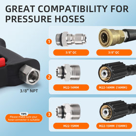 Javneo 3/8 inch quick-connect inlet enables quick setup and secure connections