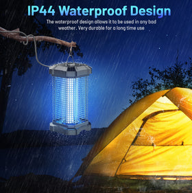 Jawlark backyard patio zapper reduces buzzing nuisances.