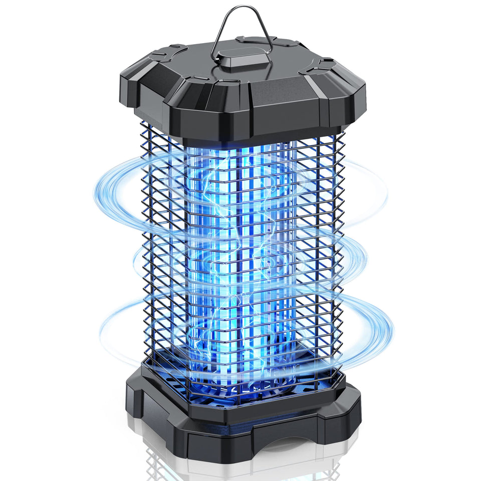 Jawlark bug zapper outdoor attracts pests with 365nm light for patio comfort.
